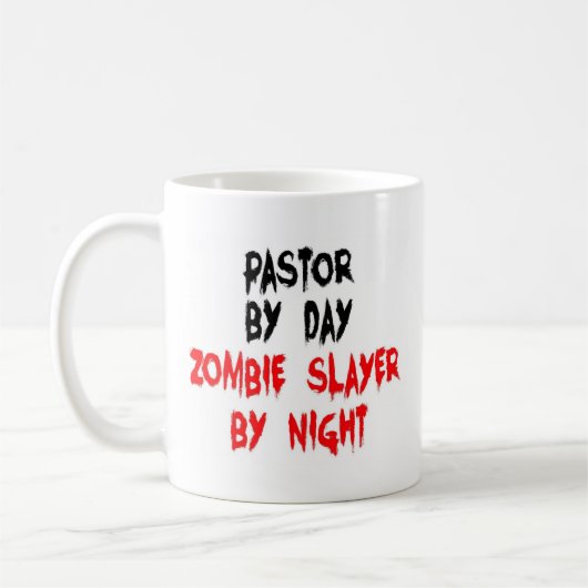 Pastor Zombie Slayer Joke Kaffeetasse (Links)