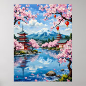 Pastoral Pagoda Scene Poster (Vorne)
