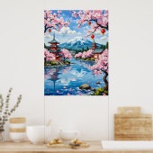 Pastoral Pagoda Scene Poster (Küche)