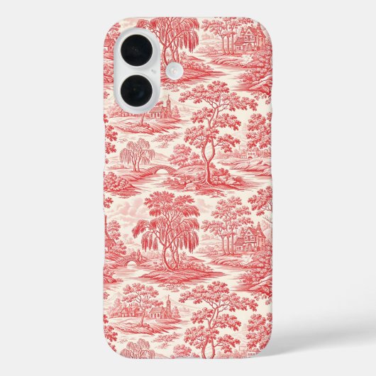 Pastoral Red Toile Case-Mate iPhone Hülle (Rückseite)