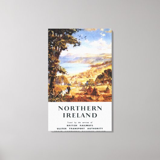 Pastoral Scene Man and Dog British Railways Leinwanddruck (Vorderseite)