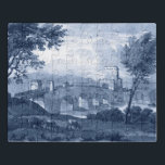 Pastoral Toile - Brücke Puzzle<br><div class="desc">Pastoral Toile III von Claude Lorrain. Eine Brücke und Weiden in schönen, farbig blauen Tönen.</div>
