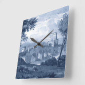 Pastoral Toile - Brücke Quadratische Wanduhr (Winkel)
