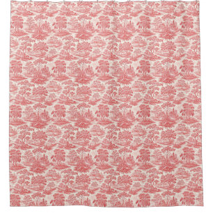 Pastoral Toile in Rot Duschvorhang