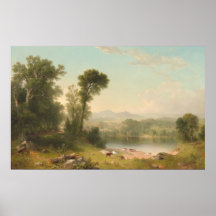 Pastorale Landschaft - Asher Durand Fine Art Poste