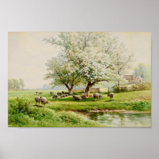 Pastorale Landschaft Carl Weber Frische Pasta mach Poster (Vorne)