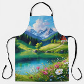 Pastorale Palette - Landschaftlicher See Schürze (Vorderseite)