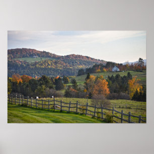 Pastorale Vermont im Herbst Poster