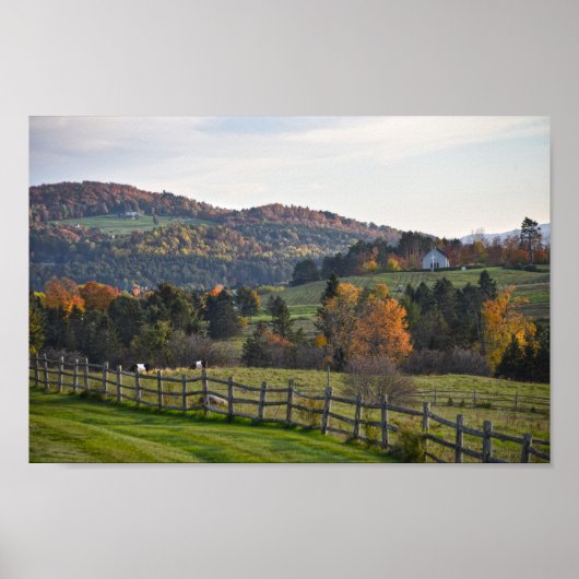 Pastorale Vermont im Herbst Poster (Vorne)