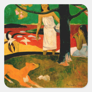  Pastorales Tahitiennes von Paul Gauguin Quadratischer Aufkleber