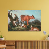 Pastoralszene mit einem Kokon Leinwanddruck (Insitu (Wohnzimmer))