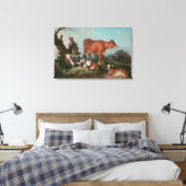 Pastoralszene mit einem Kokon Leinwanddruck (Insitu (Schlafzimmer))