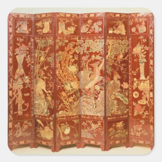 Pastoralszene Quadratischer Aufkleber (Vorderseite)