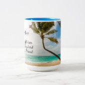 Pastoren arbeiten Freundschaft Tropical Beach Scen Zweifarbige Tasse (Mittel)