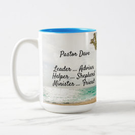 Pastoren arbeiten Freundschaft Tropical Beach Scen Zweifarbige Tasse