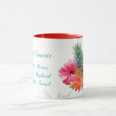 Pastorinnen Lehrerin Tropische Blume Tasse (Zentrum)