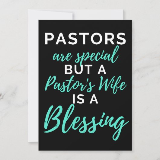 Pastors Are Special But A Pastor’s Wife Dankeskarte (Vorderseite)