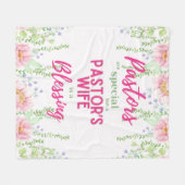 ✝️ Pastor's Ehefrau Ehefrauen Wertschätzung Gesche Fleecedecke (Vorderseite (Horizontal))