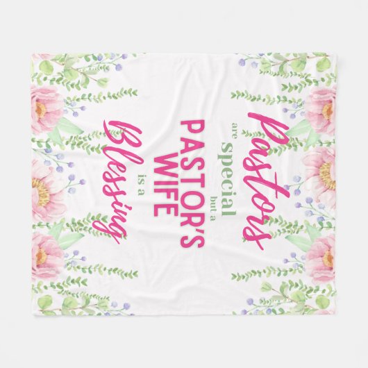 ✝️ Pastor's Ehefrau Ehefrauen Wertschätzung Gesche Fleecedecke (Vorderseite (Horizontal))