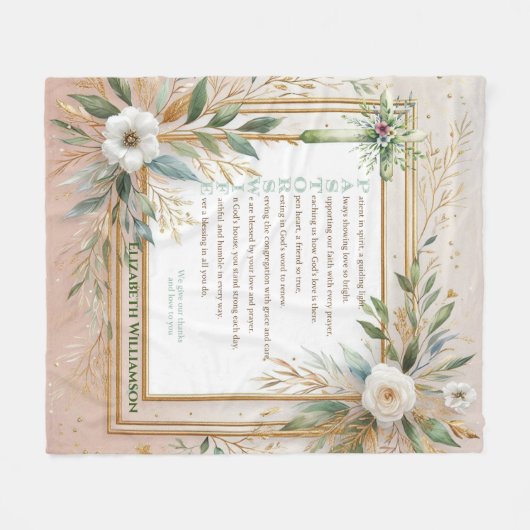 ✝️ Pastor's Ehefrau Ehefrauen Wertschätzung Gesche Fleecedecke (Vorderseite (Horizontal))