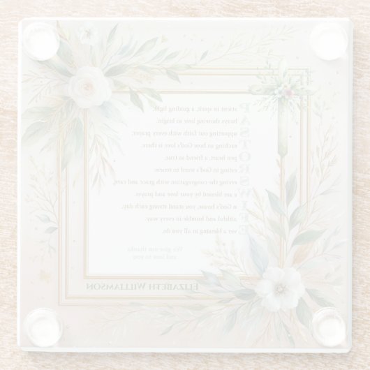 ✝️ Pastor's Ehefrau Ehefrauen Wertschätzung Gesche Glasuntersetzer (Rückseite)