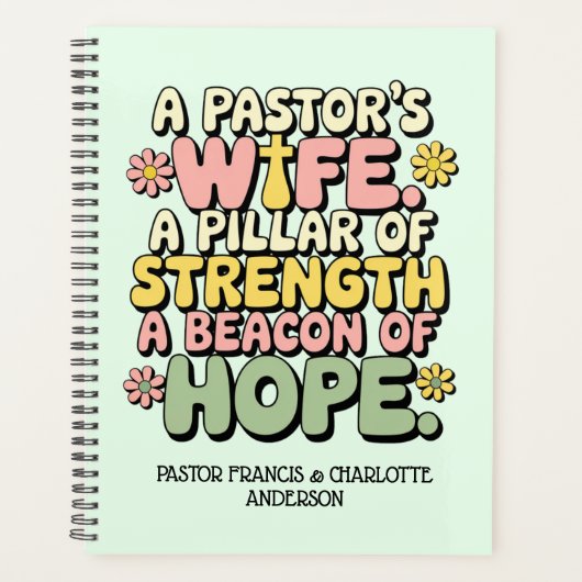 ✝️ Pastor's Ehefrau Planner Wertschätzung Geschenk Planer (Vorderseite)