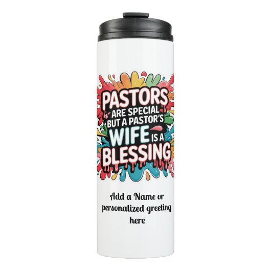 ✝️ Pastors Ehefrau Wertschätzung Geschenk Segnung  Thermosbecher (Vorderseite)