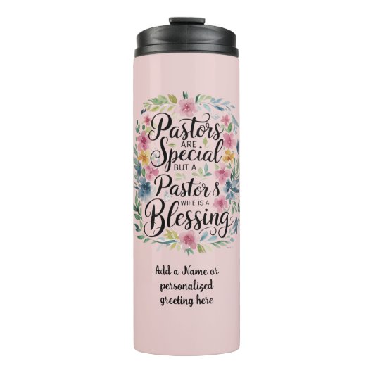 ✝️ Pastors Ehefrau Wertschätzung Geschenk Segnung  Thermosbecher (Vorderseite)