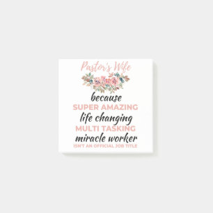 Pastor's Wife Because Super Amazing LifeChanging b Post-it Klebezettel