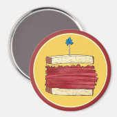 Pastrami auf Rye NYC Kosher Jewish Deli Sandwich Magnet (Vorderseite/Rückseite)