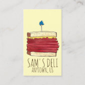 Pastrami Sandwich jüdisch Deli Food Restaurant Koc Visitenkarte (Vorderseite)