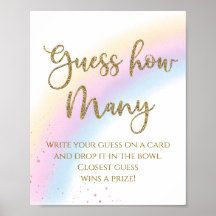 Pastrel Rainbow rät wie viele Baby Showspiele