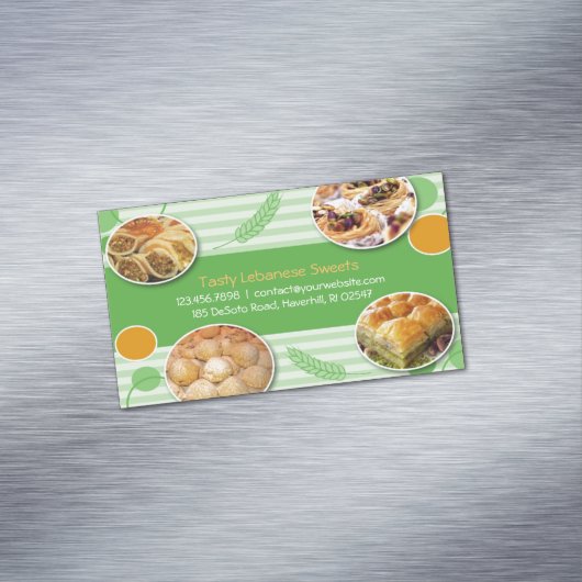 Pastrie aus dem arabischen Libanon Magnetische Visitenkarte (Beispiel)