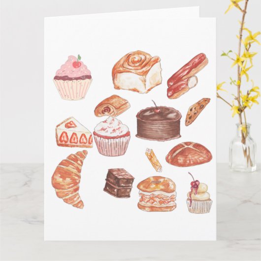 Pastries Blank Karte (Gelbe Blume)