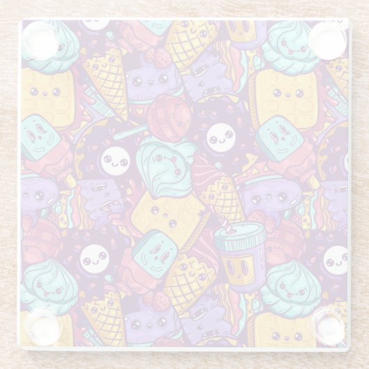 Pastries Glass Untersetzer (Rückseite)