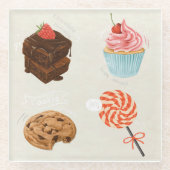 Pastries Glass Untersetzer (Vorderseite)