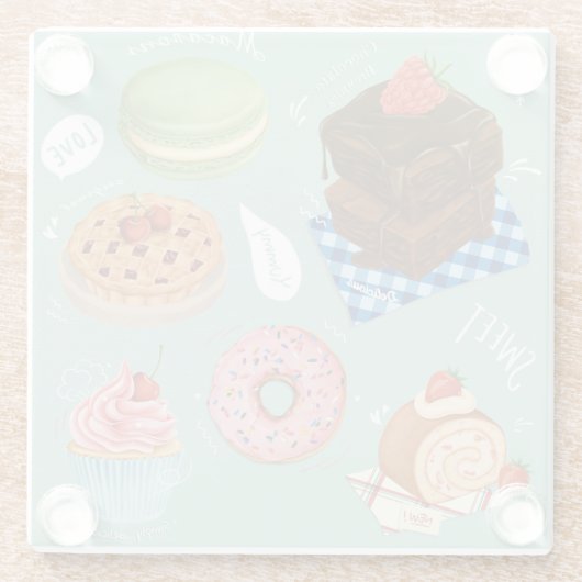 Pastries Glass Untersetzer (Rückseite)