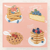 Pastries Glass Untersetzer (Vorderseite)