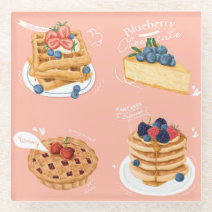Pastries Glass Untersetzer