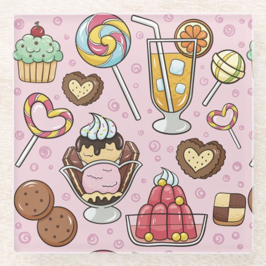 Pastries Glasuntersetzer (Vorderseite)