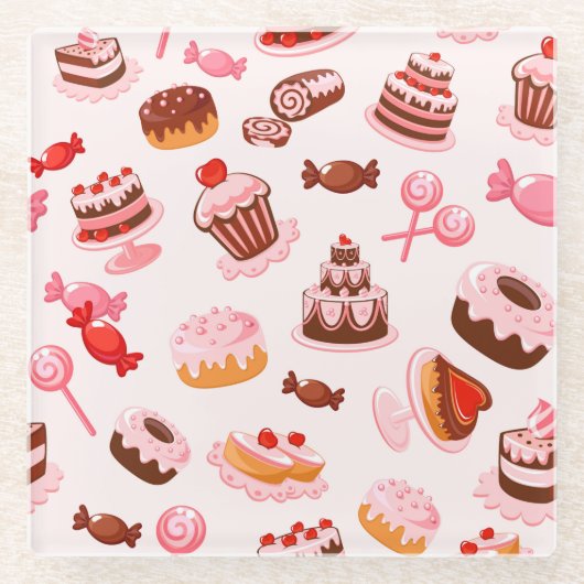 Pastries Glasuntersetzer (Vorderseite)