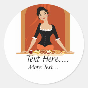 Pastries Lady Sticker