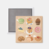 Pastries Magnet (Vorderseite/Rückseite)