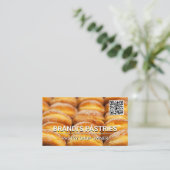 Pastries | QR Code Business Card Visitenkarte (Stehend Vorderseite)
