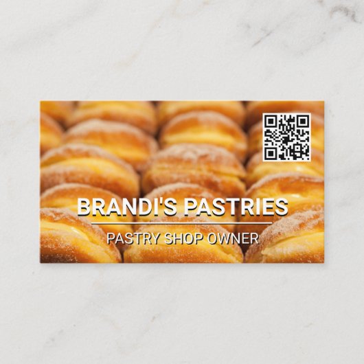 Pastries | QR Code Business Card Visitenkarte (Vorderseite)