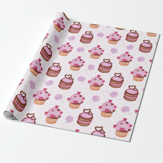 Pastries Wrapping Paper Geschenkpapier (Ungerollt)