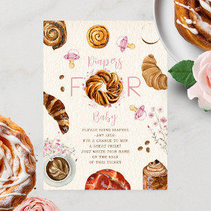 Pastris Schnuller Girl Baby Dusche Windeln Raffle Begleitkarte