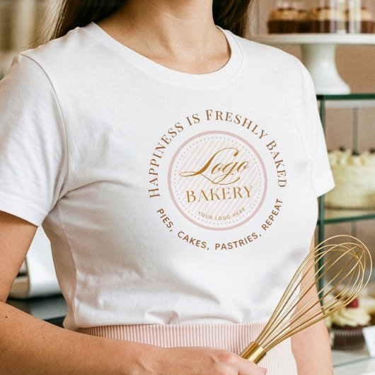 Pastry Bakery Shop Uniform Upload Your Bakery Logo Tri-Blend Shirt