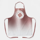 Pastry Cake Bakery Glitter Rose Gold Pink Drips Schürze (Vorderseite)