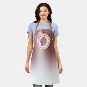 Pastry Cake Bakery Glitter Rose Gold Pink Drips Schürze (Getragen)